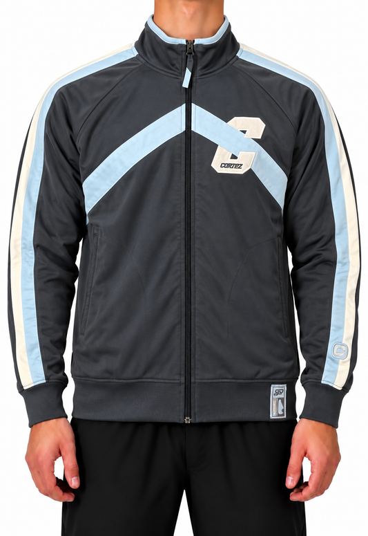Nike Cortez Jacke dunkelgrau/hellblau (S)